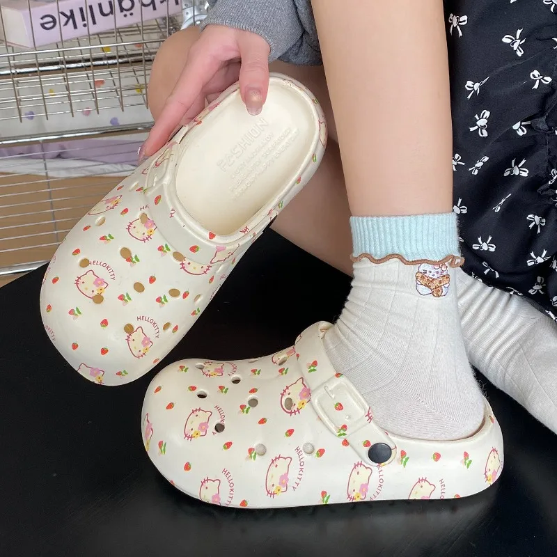 Anime Hello Kitty Women Cool Slippers Sanrios Summer Eva Anti Slip Breathable Thick Soled Cartoon Girl Student Beach Slippers
Anime Hello Kitty Women Cool Slippers Sanrios Summer Eva Anti Slip Breathable Thick Soled Cartoon Girl Student Beach Slippers