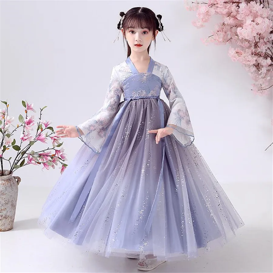 Vintage Chinese Style Ancient Dress Girls Hanfu Dress New Super Fairy Baby Girl Spring Long Sleeve Kids Children Cosplay
Vintage Chinese Style Ancient Dress Girls Hanfu Dress New Super Fairy Baby Girl Spring Long Sleeve Kids Children Cosplay