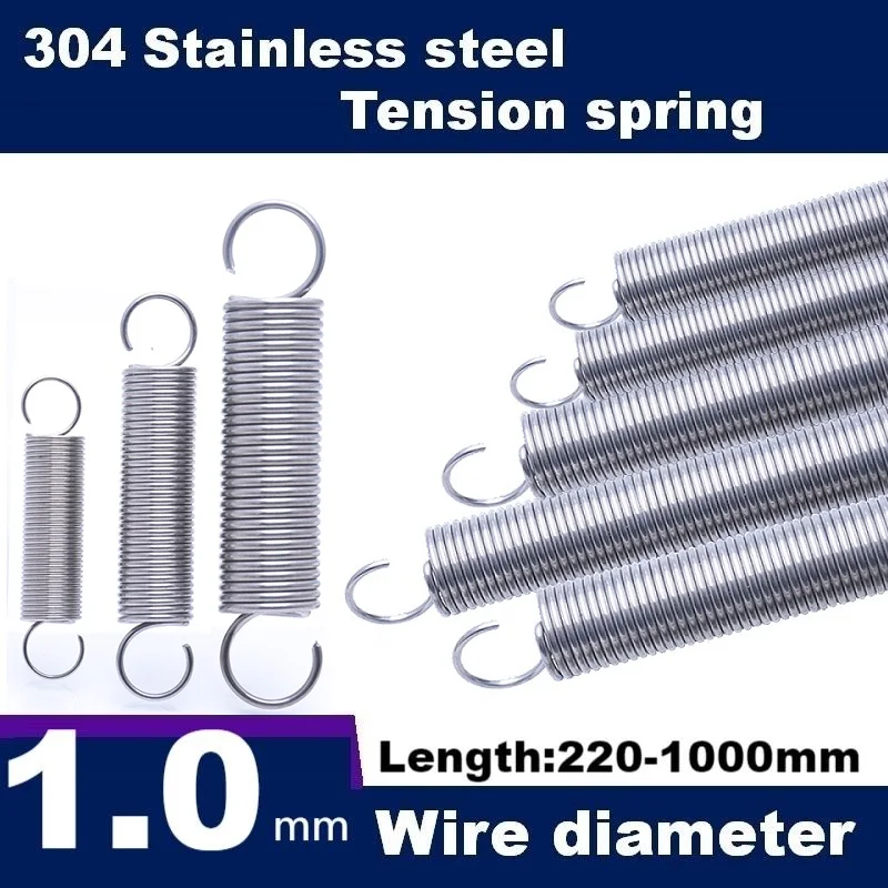 Length250-1000mm,Wire Dia1.0/1.2mm 304 Stainless Steel tension Springs,Hook Extension Spring,Outer Dia6-12mm,
Length250-1000mm,Wire Dia1.0/1.2mm 304 Stainless Steel tension Springs,Hook Extension Spring,Outer Dia6-12mm,