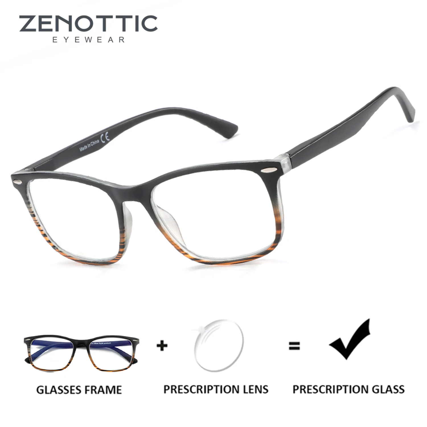ZENOTTIC Custom Square Progressive Prescription Eyeglasses for Men Women Photochromic Blue Light Filter Optical Glasses
ZENOTTIC Custom Square Progressive Prescription Eyeglasses for Men Women Photochromic Blue Light Filter Optical Glasses