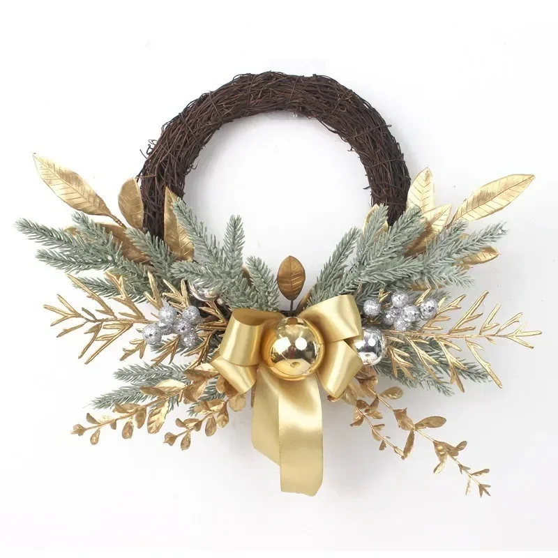 Premium artificial holiday green pine Christmas tree snow gold door hanging Christmas wreath Christmas decorations
Premium artificial holiday green pine Christmas tree snow gold door hanging Christmas wreath Christmas decorations