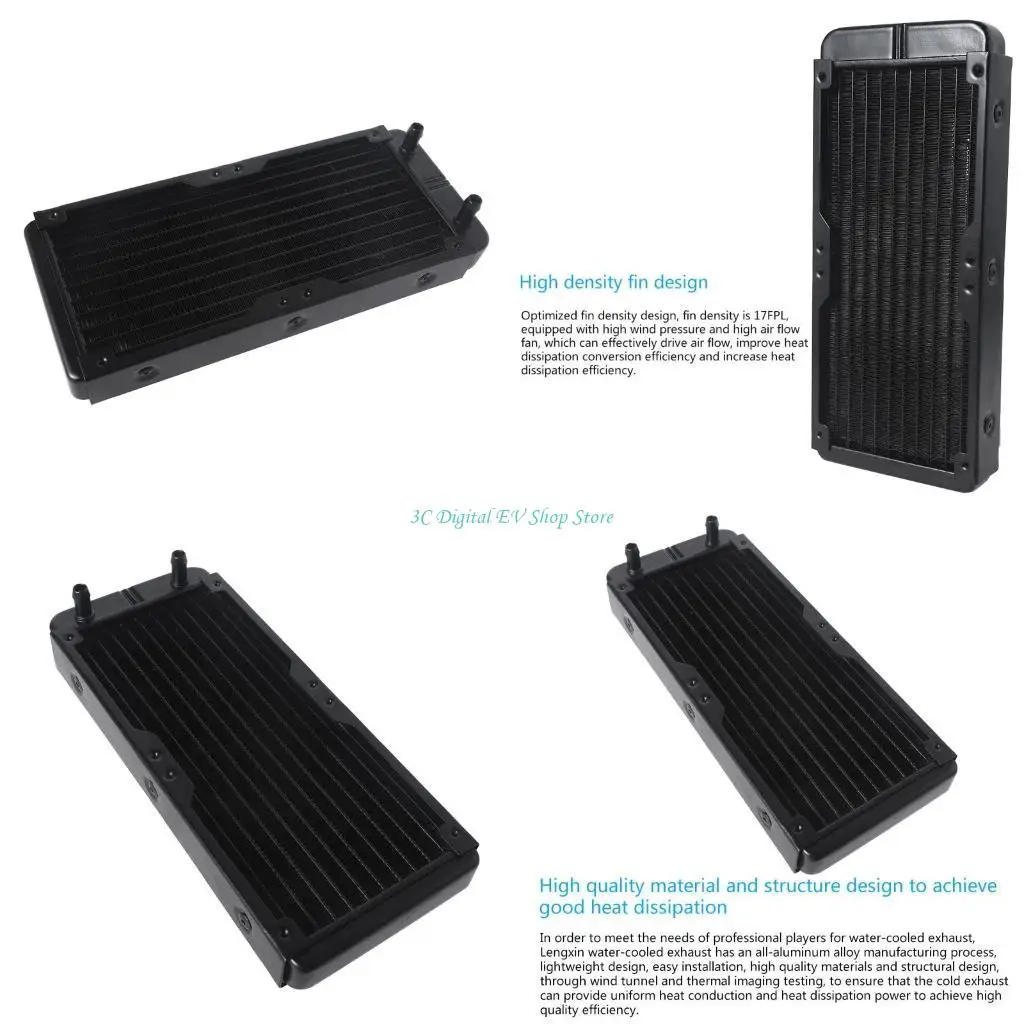 E74D 1/4" Aluminum 10 Pipe Heat Exchanger Radiator for Computer CPU CO2 Water
E74D 1/4" Aluminum 10 Pipe Heat Exchanger Radiator for Computer CPU CO2 Water