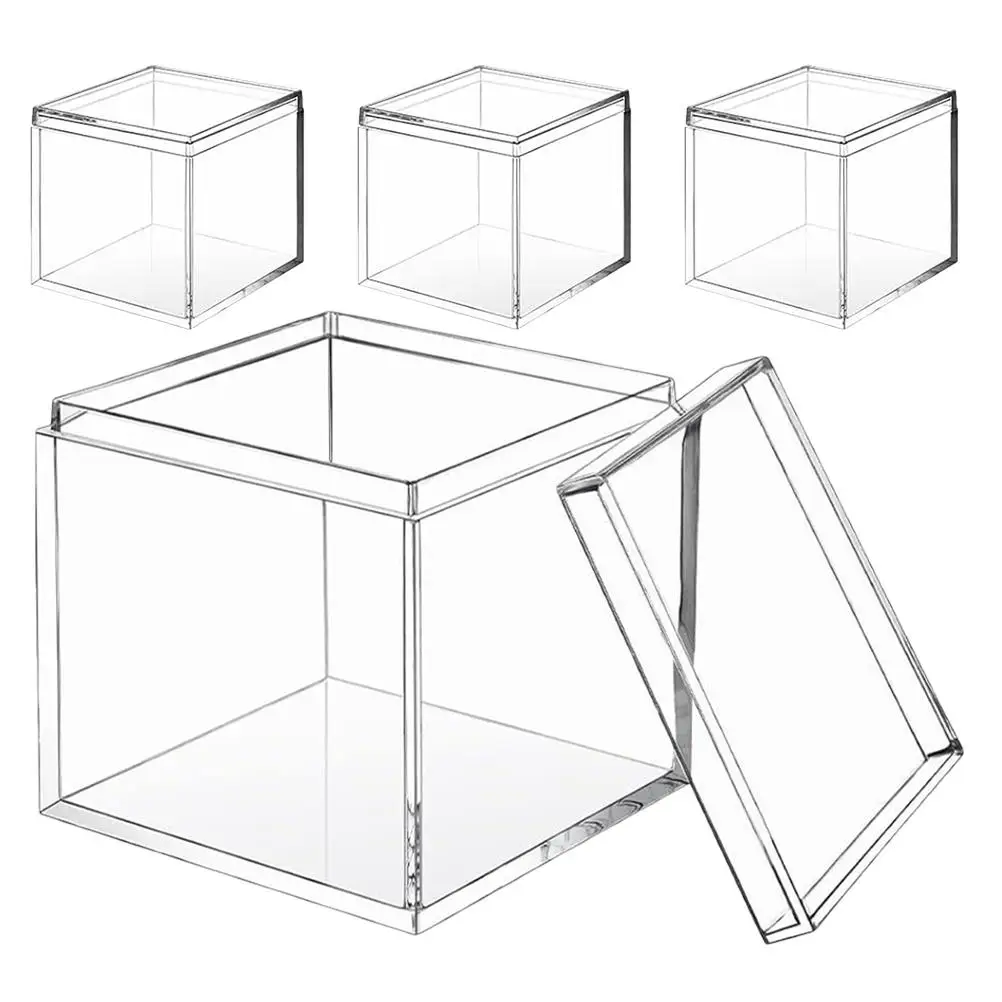 Transparent Square Storage Boxes 4 Pcs Plastic Containers with Lids for Home Decor Organizer Candy Jewelry Collectibles
Transparent Square Storage Boxes 4 Pcs Plastic Containers with Lids for Home Decor Organizer Candy Jewelry Collectibles