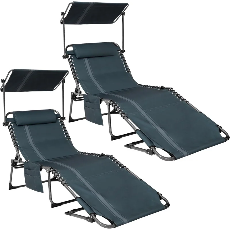 2 Pack Folding Tanning Chairs with Face Hole & Canopy Shade, 5-Position Adjustable Outdoor Chaise Lounge Beach Patio
2 Pack Folding Tanning Chairs with Face Hole & Canopy Shade, 5-Position Adjustable Outdoor Chaise Lounge Beach Patio