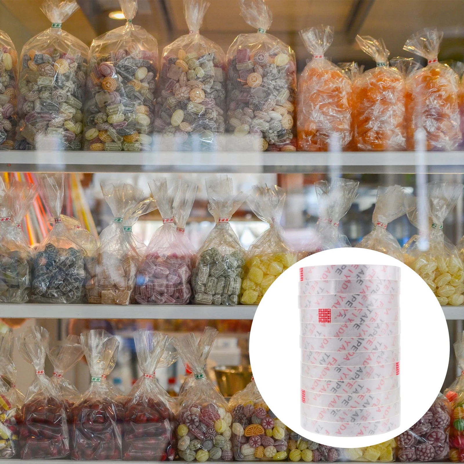 12 Pcs Clear Adhesive Refill Tape Glue Seal Bag Sealing Tying Tapes Colored Bags Binding Machine
12 Pcs Clear Adhesive Refill Tape Glue Seal Bag Sealing Tying Tapes Colored Bags Binding Machine