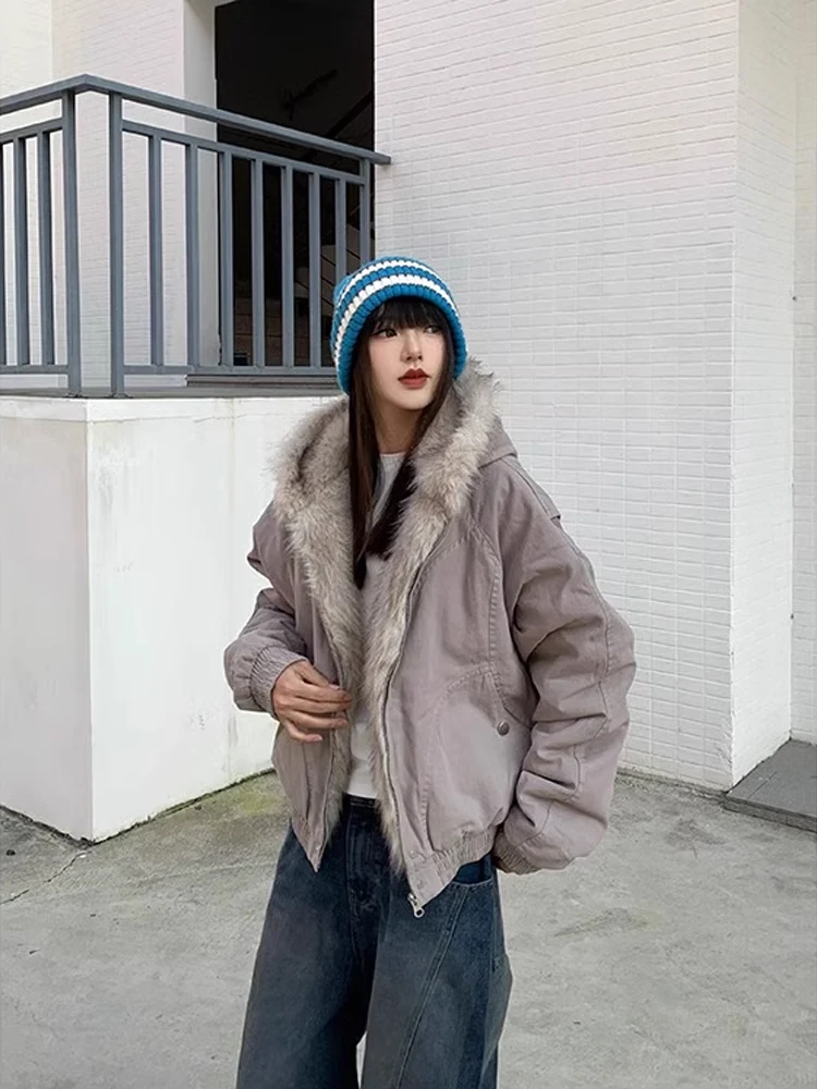 URKR Deconstructed ort Thiened Hooded Jaet Men's Cotton Padded Coat with Fur Collar Winter Warm Casual Outerwear
URKR Deconstructed ort Thiened Hooded Jaet Men's Cotton Padded Coat with Fur Collar Winter Warm Casual Outerwear