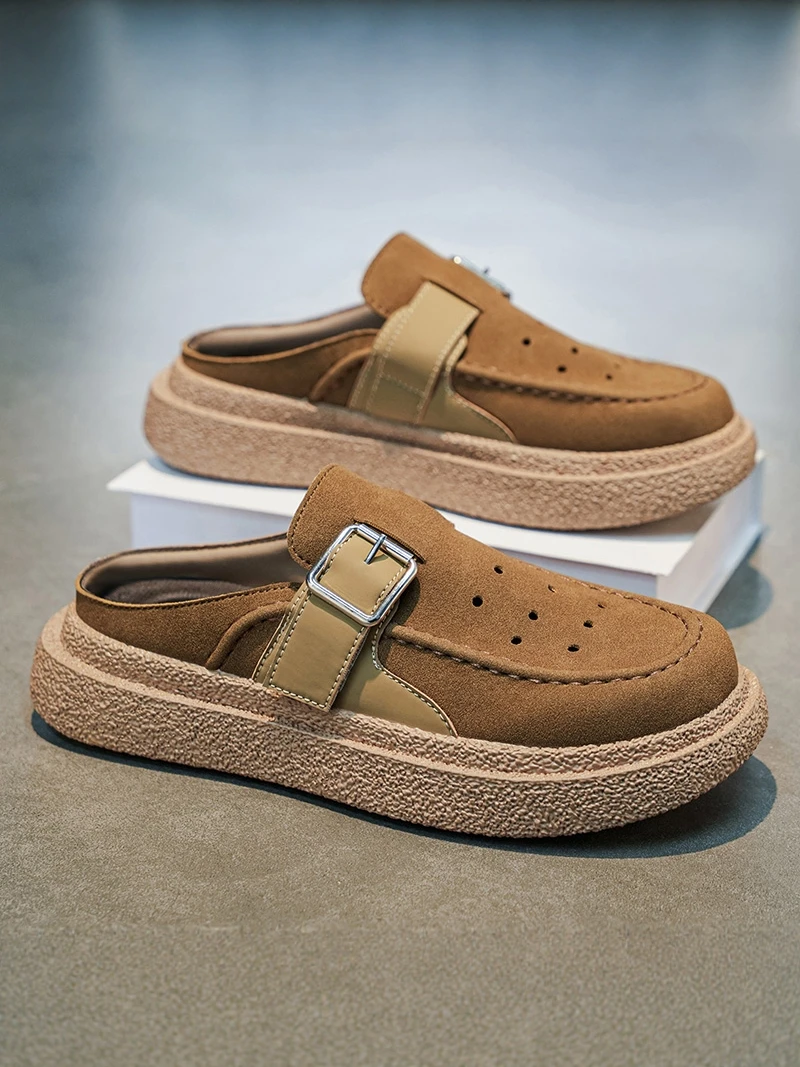 BaoTou Half Slippers Men's Summer Outdoor Wear Anti-Slip Hollow out Lazy One-Step Casual Work Sandals
BaoTou Half Slippers Men's Summer Outdoor Wear Anti-Slip Hollow out Lazy One-Step Casual Work Sandals