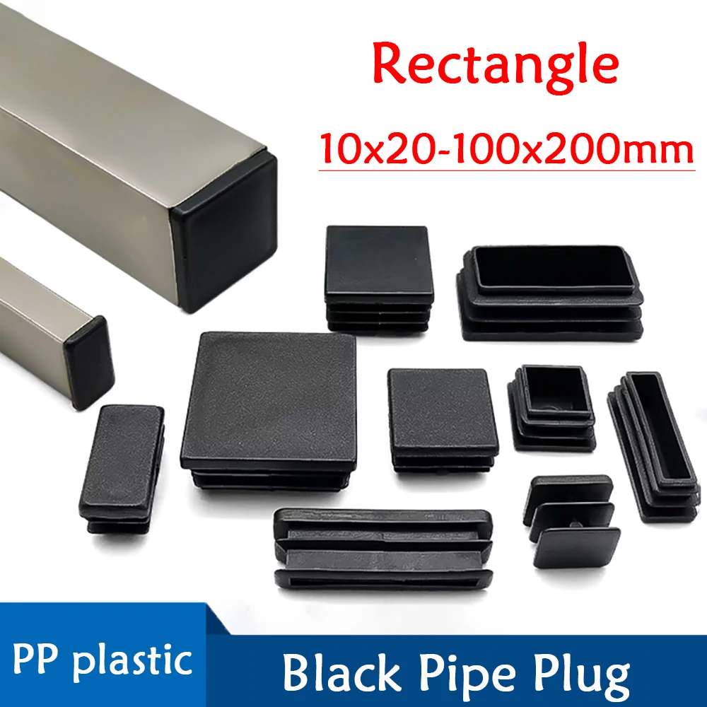 Square Pipe Plug 10x20-100x200mm Black Blanking End Caps Rectangular Pipe Tube Cap Insert PlugsTable Chair Furniture Foot Cover
Square Pipe Plug 10x20-100x200mm Black Blanking End Caps Rectangular Pipe Tube Cap Insert PlugsTable Chair Furniture Foot Cover