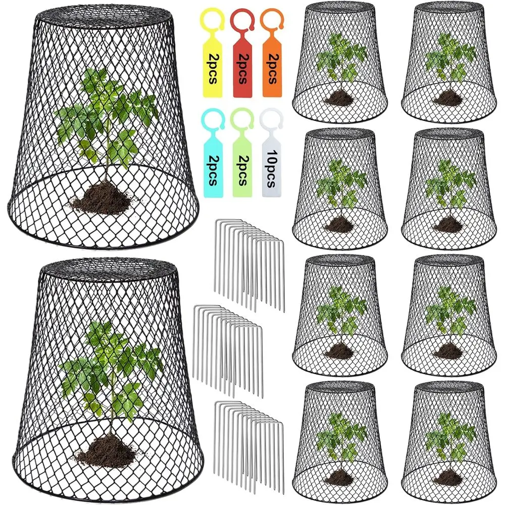 10 Pcs 9.13"×9.13" Chicken Wire Cloche Plant Covers Garden Netting Metal Heavy Duty Plant Protectrom Animals or Keng Bunnies Chi
10 Pcs 9.13"×9.13" Chicken Wire Cloche Plant Covers Garden Netting Metal Heavy Duty Plant Protectrom Animals or Keng Bunnies Chi