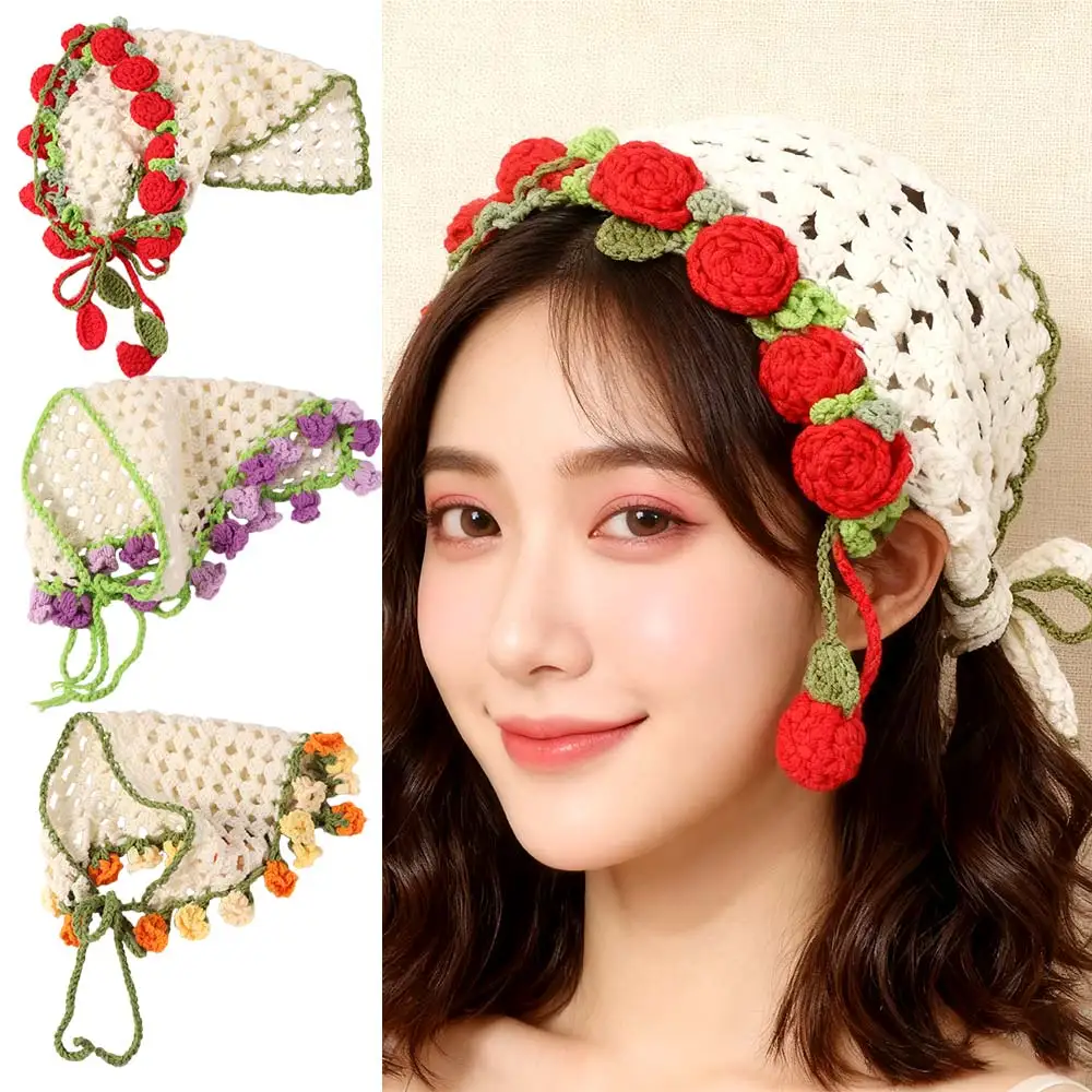 Vintage Hair Band Knitted Headband Floral Flower Triangle Turban Beach Headwear Pastoral Crochet Bandana Girls
Vintage Hair Band Knitted Headband Floral Flower Triangle Turban Beach Headwear Pastoral Crochet Bandana Girls