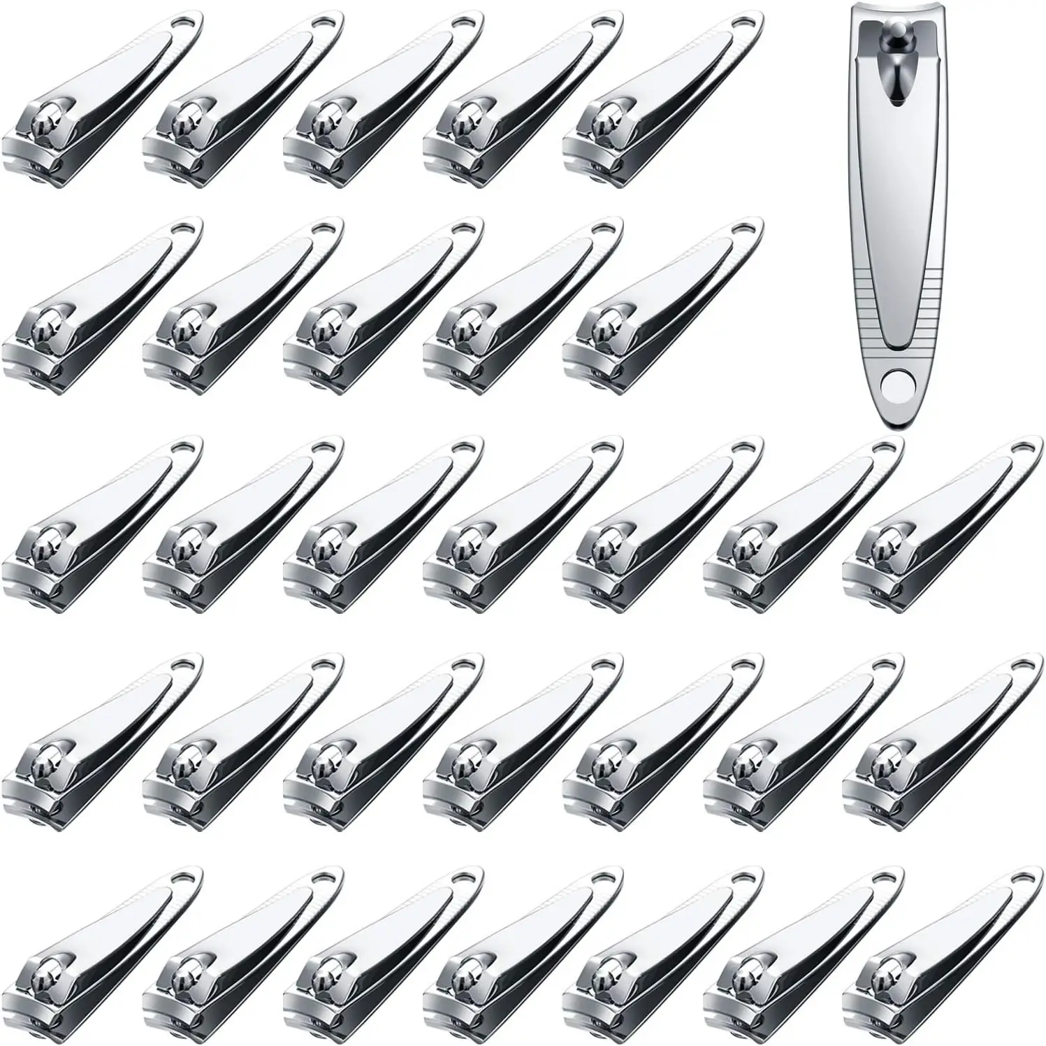 32-Piece Stainless Steel Nail Clippers Set, Portable Toenail Cutters, Bulk Silver
32-Piece Stainless Steel Nail Clippers Set, Portable Toenail Cutters, Bulk Silver