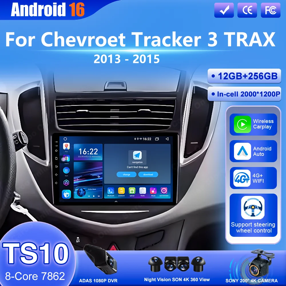 Автомагнитола Android 16 Carplay для Chevrolet Tracker 3 TRAX 2013-2015, мультимедийный видеоплеер, GPS-навигация, 4G Wi-Fi, QLED
Автомагнитола Android 16 Carplay для Chevrolet Tracker 3 TRAX 2013-2015, мультимедийный видеоплеер, GPS-навигация, 4G Wi-Fi, QLED