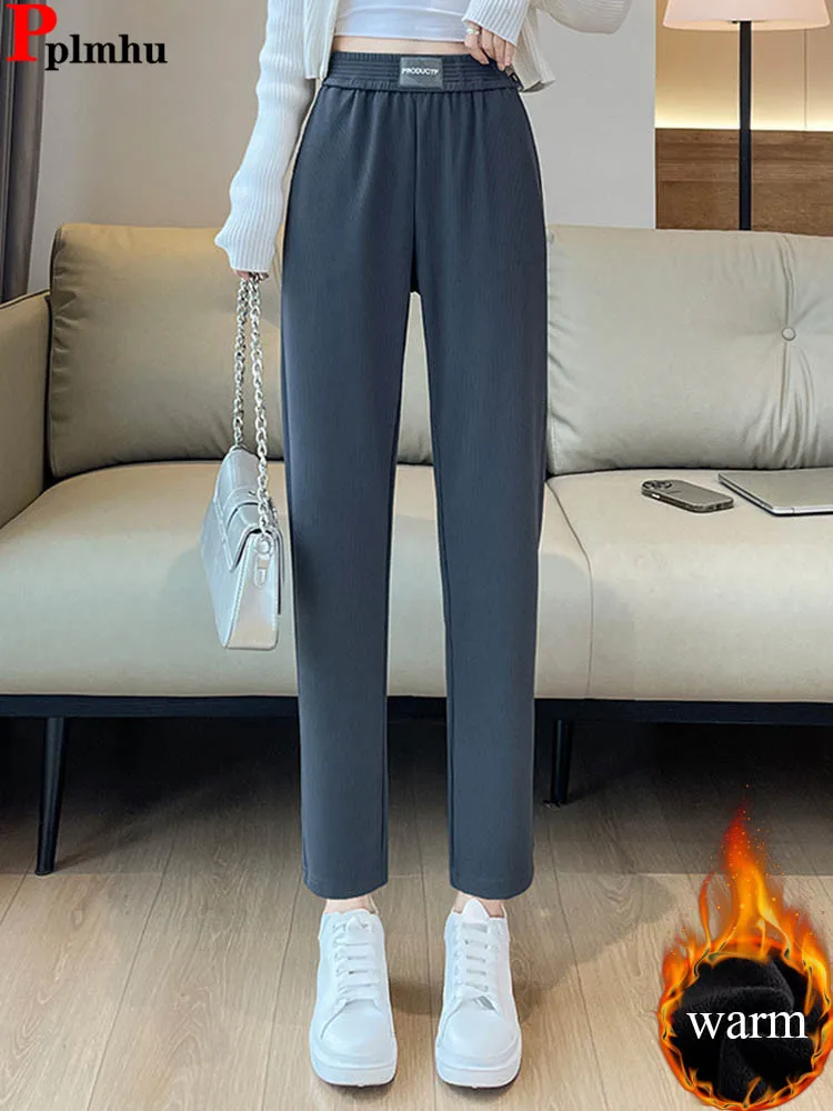 Утепленные шаровары длиной до щиколотки, женские повседневные эластичные брюки с высокой талией на бархатной подкладке, зимние теплые свободные вельветовые брюки, новые
Утепленные шаровары длиной до щиколотки, женские повседневные эластичные брюки с высокой талией на бархатной подкладке, зимние теплые свободные вельветовые брюки, новые