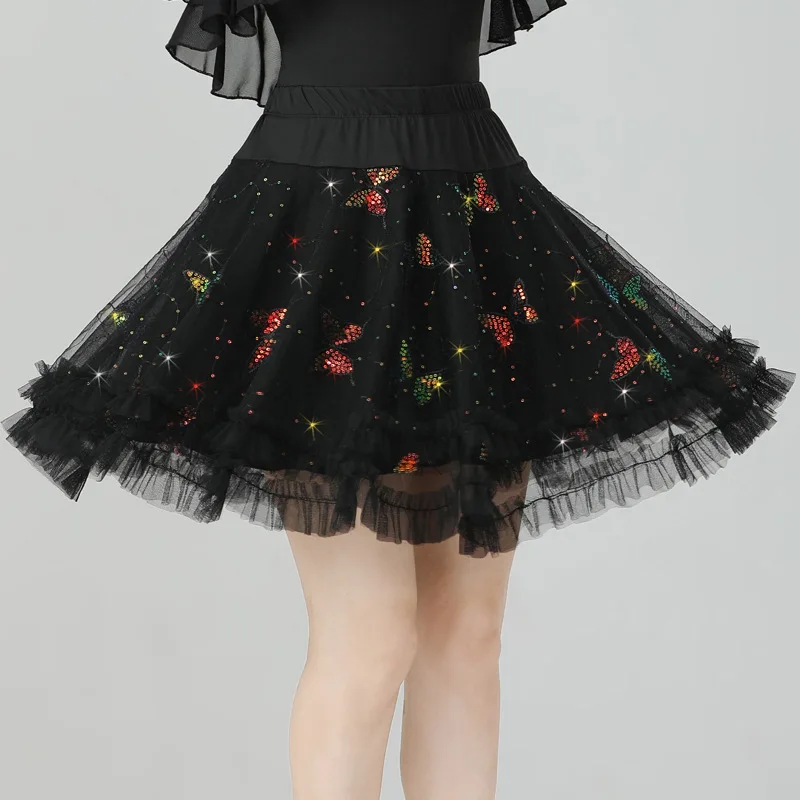 Samba Women Dance Wear Spring Summer Half Skirt Butterfly Skirt Mesh Sequin Large Swing Skirt Line Latin Dance Clothing Women
Samba Women Dance Wear Spring Summer Half Skirt Butterfly Skirt Mesh Sequin Large Swing Skirt Line Latin Dance Clothing Women