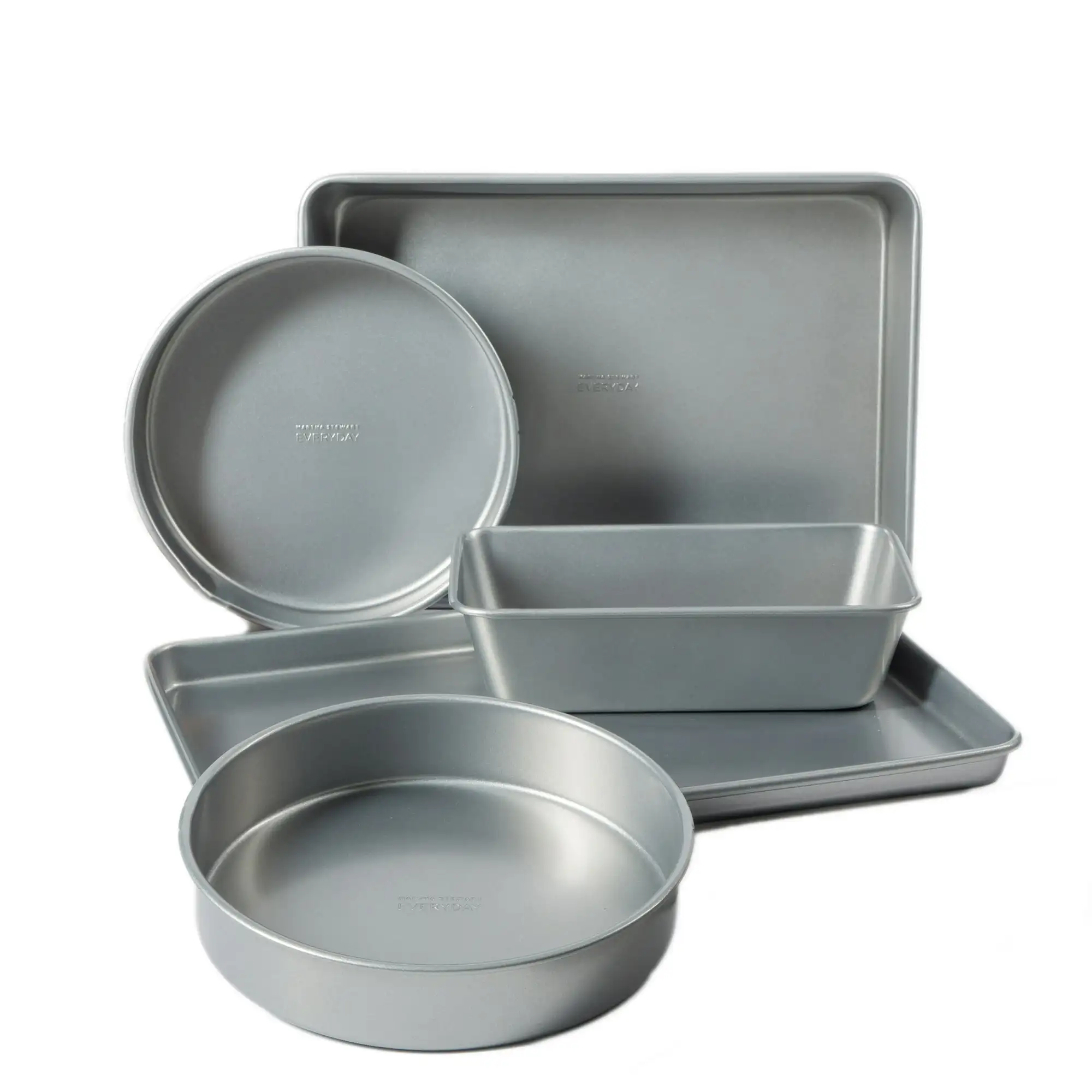 Everyday 5-Piece Carbon Steel Nonstick Bakeware Set, Silver
Everyday 5-Piece Carbon Steel Nonstick Bakeware Set, Silver