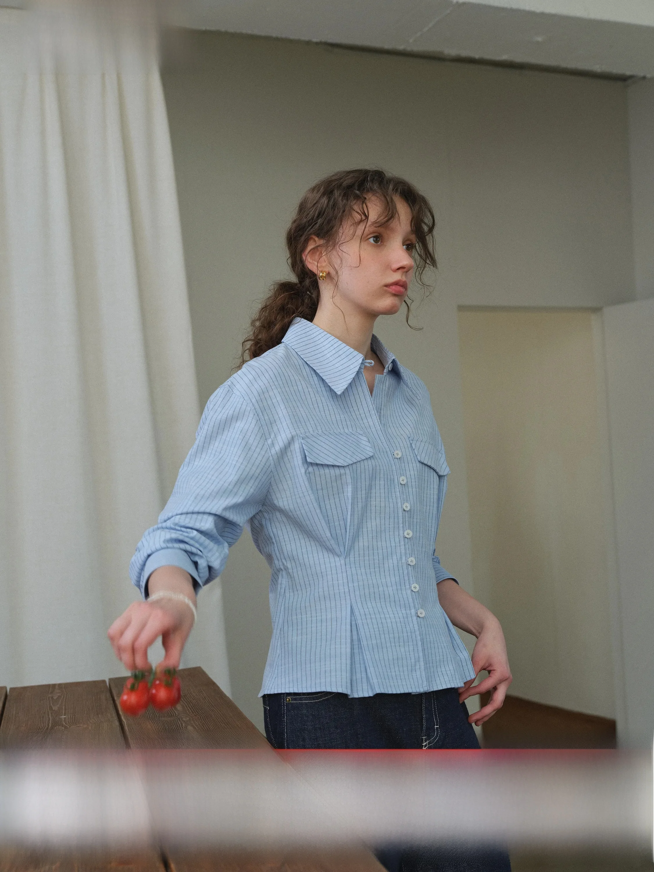 Blue Striped Loose Fit Long Sleeve Shirt Women's Casual Style Spring Collection Comfortable Cotton Commute Top
Blue Striped Loose Fit Long Sleeve Shirt Women's Casual Style Spring Collection Comfortable Cotton Commute Top