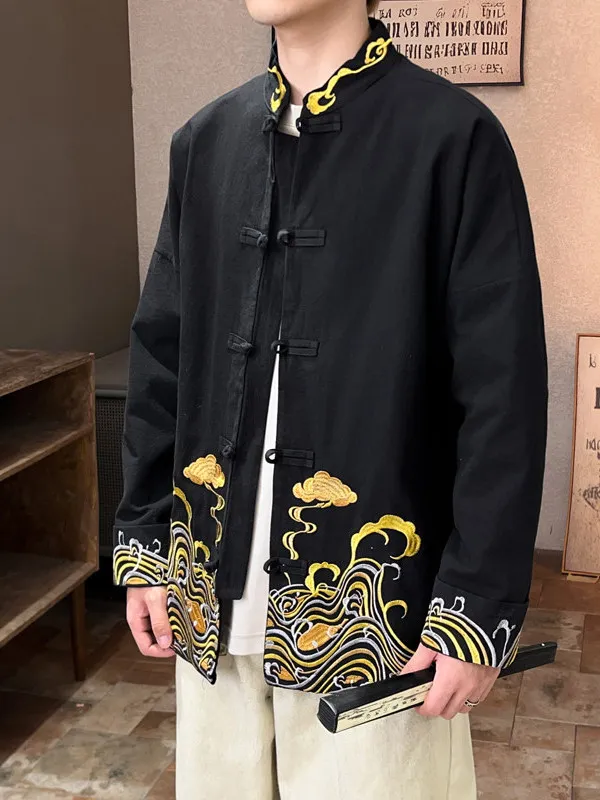 Мужская свободная куртка из хлопка и льна для тай-чи, весна-осень, новая, в китайском стиле, с воротником-стойкой, костюм Тан, верхняя одежда для чайной церемонии
Мужская свободная куртка из хлопка и льна для тай-чи, весна-осень, новая, в китайском стиле, с воротником-стойкой, костюм Тан, верхняя одежда для чайной церемонии