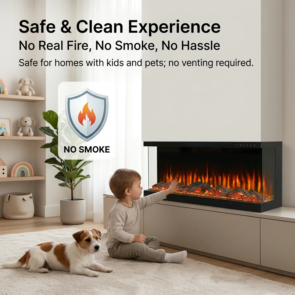 Customizable Flame Electric Fireplace Modern Design Metal Construction Insert Installation Remote-Controlled Temperature
Customizable Flame Electric Fireplace Modern Design Metal Construction Insert Installation Remote-Controlled Temperature