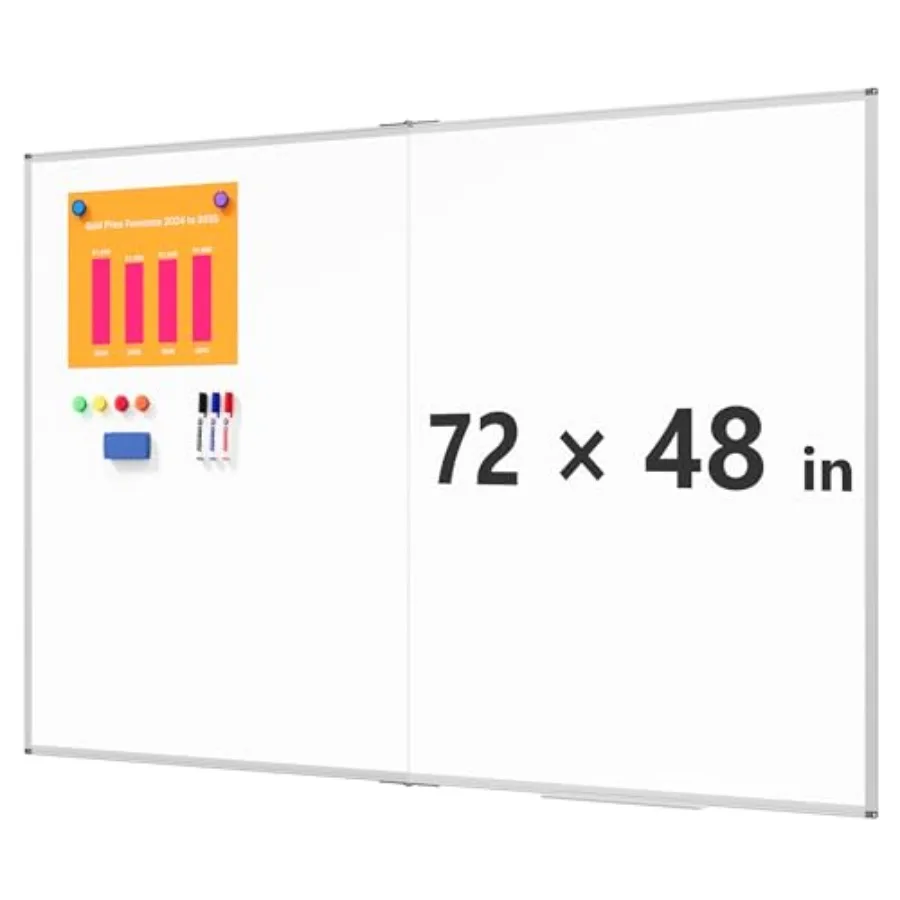 Магнитная белая доска для сухого стирания, 72 x 48 дюймов (6 x 4 фута), настенная, большая, гигантская, для школы, класса, офиса
Магнитная белая доска для сухого стирания, 72 x 48 дюймов (6 x 4 фута), настенная, большая, гигантская, для школы, класса, офиса