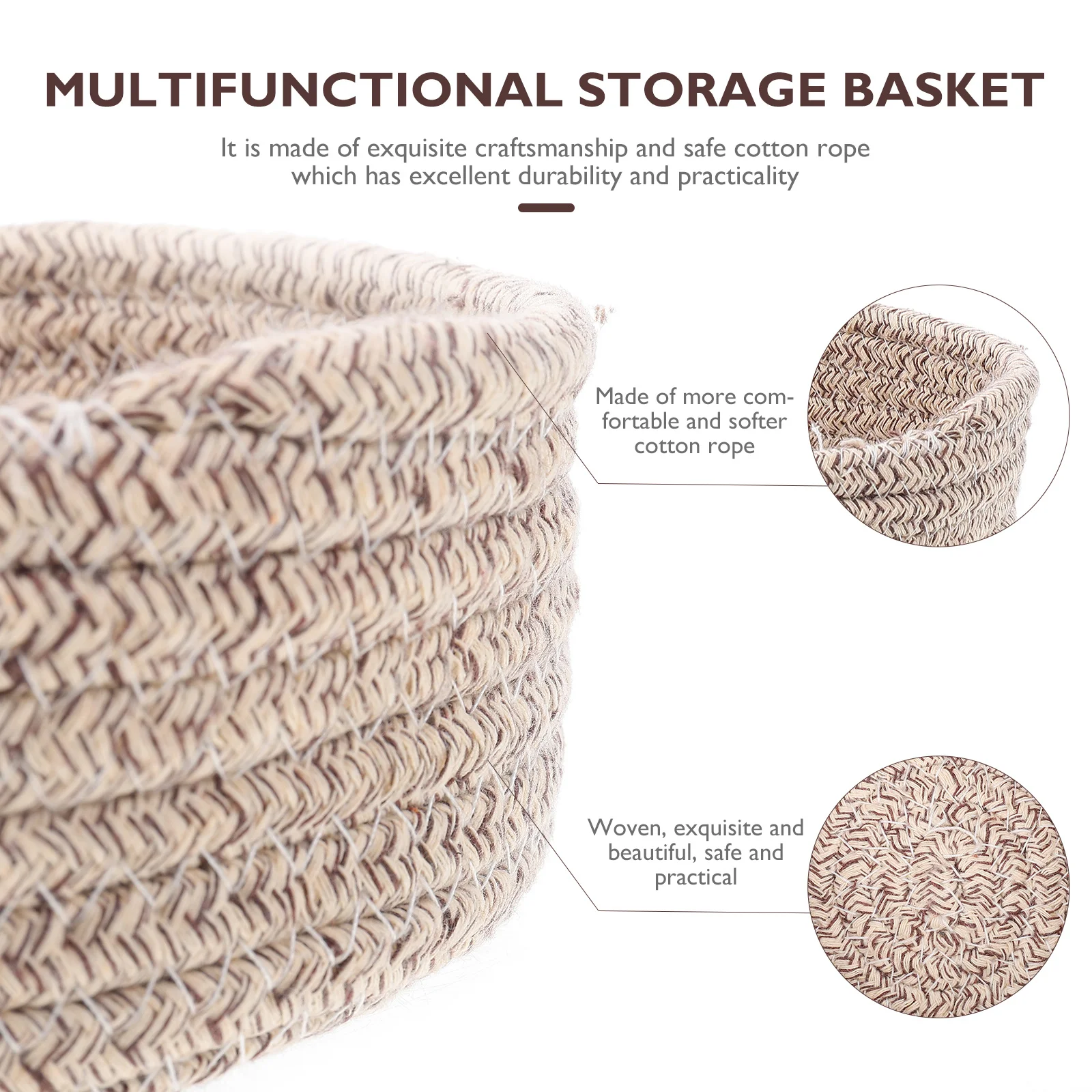 Woven Basket Cotton Rope Storage Basket Handmade Snack Organizer Decorative Rope Baskets For Living Room Cosmetics Holder
Woven Basket Cotton Rope Storage Basket Handmade Snack Organizer Decorative Rope Baskets For Living Room Cosmetics Holder