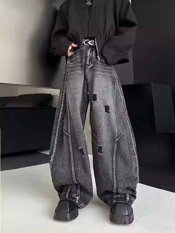 Black Women's Jeans High Waist Hip Hop Straight Fashion Pants Streetwear Harajuku Y2K Star 2024 Female Wide Leg Denim Trouser
Black Women's Jeans High Waist Hip Hop Straight Fashion Pants Streetwear Harajuku Y2K Star 2024 Female Wide Leg Denim Trouser