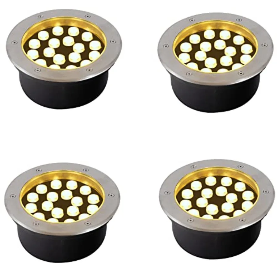 18W Outdoor Ground Lights, Diameter 8 inches, Waterproof IP67 Landscape Light, Warm White 3000K, High Voltage 110V 120V Pathway
18W Outdoor Ground Lights, Diameter 8 inches, Waterproof IP67 Landscape Light, Warm White 3000K, High Voltage 110V 120V Pathway