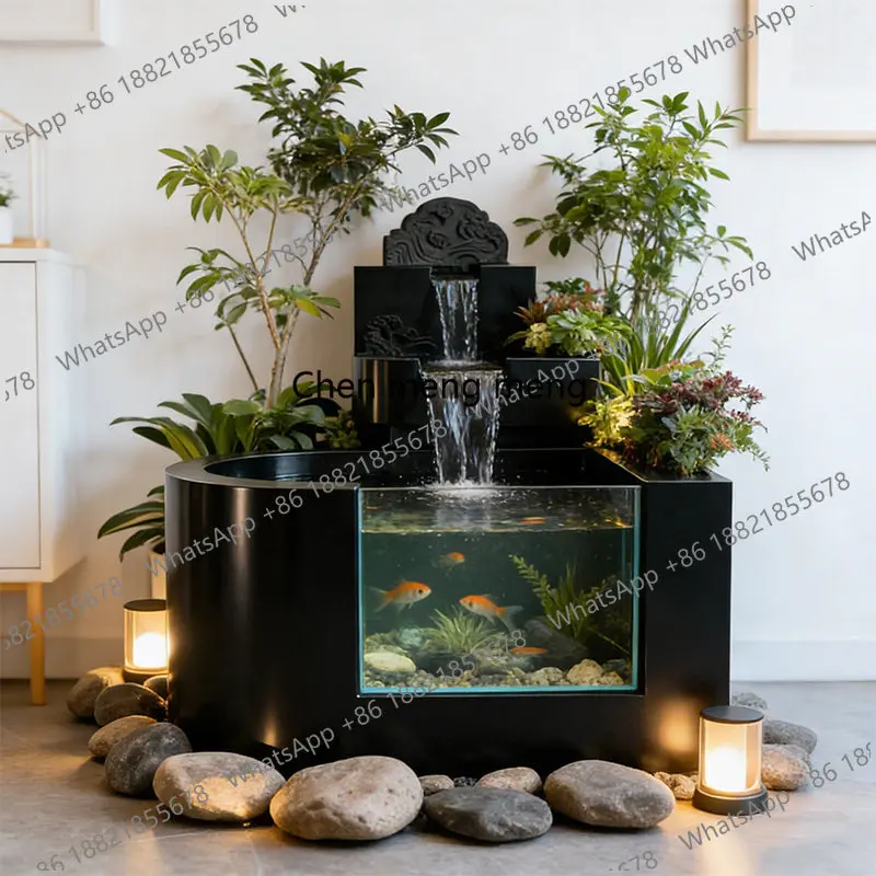 Glass jade pond balcony stainless steel fish pond flower box metal flowing water ornament outdoor
Glass jade pond balcony stainless steel fish pond flower box metal flowing water ornament outdoor
