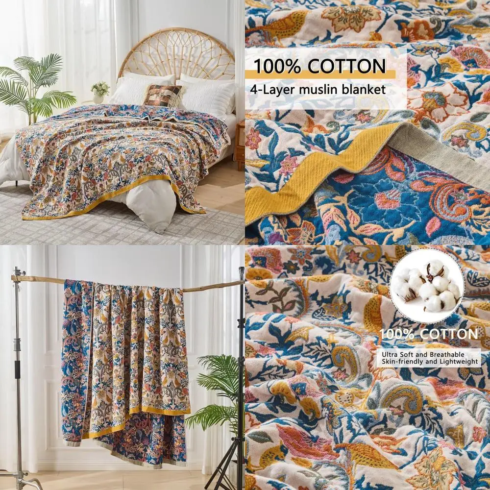 Пледы в стиле бохо для дивана или кровати, легкие одеяла из 100% хлопка, ультрамягкие рустикальные одеяла или покрывала, декор для дома, муслиновые пледы в стиле бохо
Пледы в стиле бохо для дивана или кровати, легкие одеяла из 100% хлопка, ультрамягкие рустикальные одеяла или покрывала, декор для дома, муслиновые пледы в стиле бохо