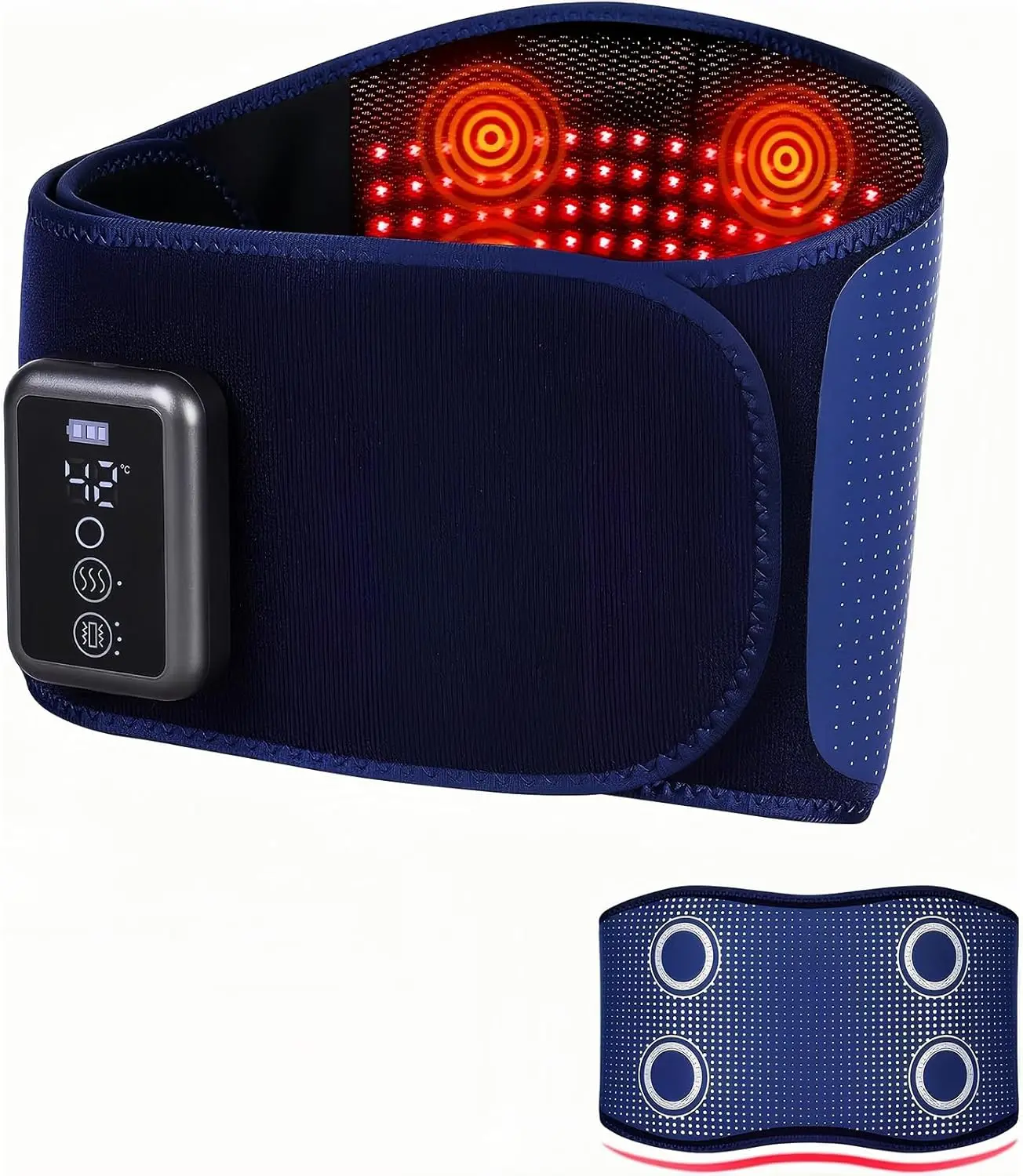 Wireless Back Massage Belt with Heat Therapy, 5 Temperature Levels & 3 Vibration Modes for Pain Relief
Wireless Back Massage Belt with Heat Therapy, 5 Temperature Levels & 3 Vibration Modes for Pain Relief