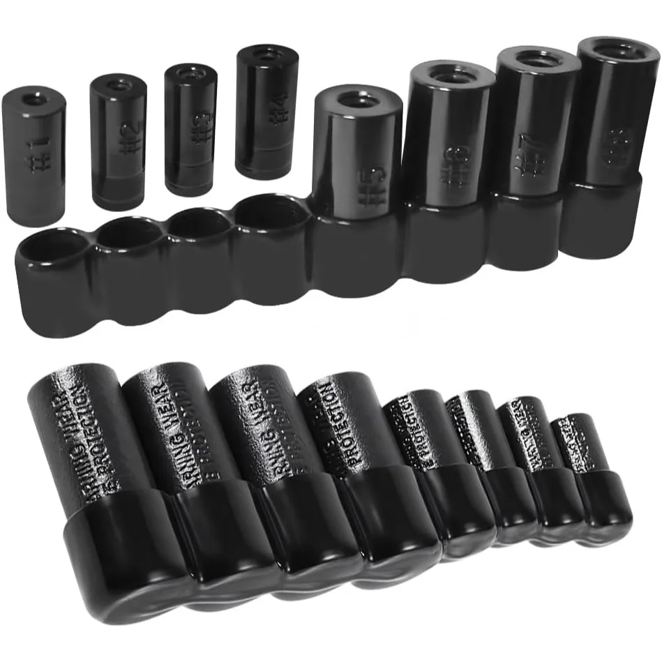 8-Piece Tap Socket Set for 1/4" & 3/8" Drive, Fits Fractional, Metric & NPT Taps up to 1/2" and 12mm with Holder
8-Piece Tap Socket Set for 1/4" & 3/8" Drive, Fits Fractional, Metric & NPT Taps up to 1/2" and 12mm with Holder