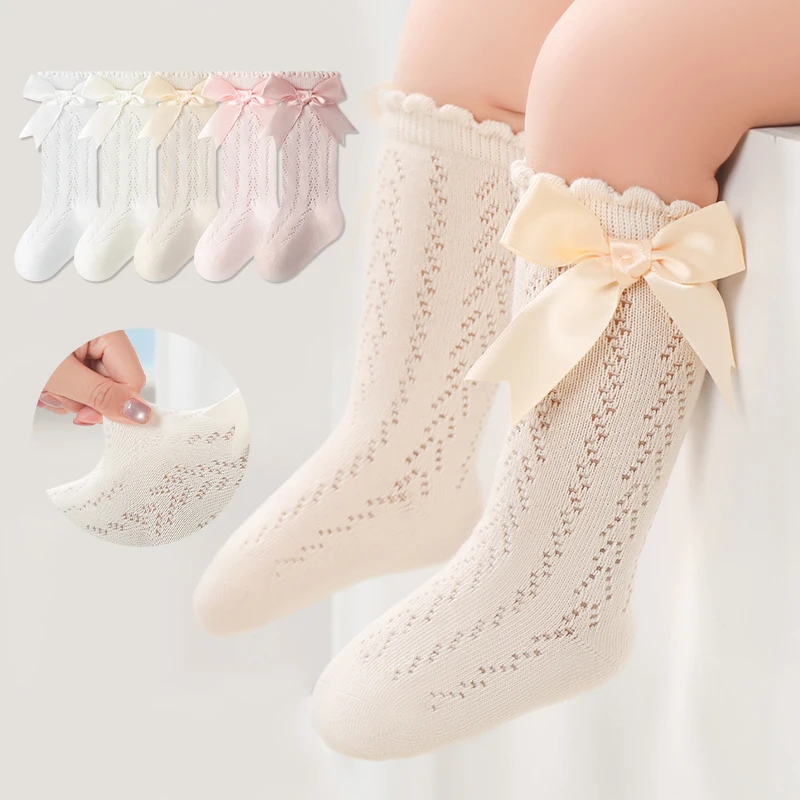 Cute Bow Baby Girl Socks Breathable Mesh Bow Girls Socks Infant Toddler Knee High Socks For Girls
Cute Bow Baby Girl Socks Breathable Mesh Bow Girls Socks Infant Toddler Knee High Socks For Girls