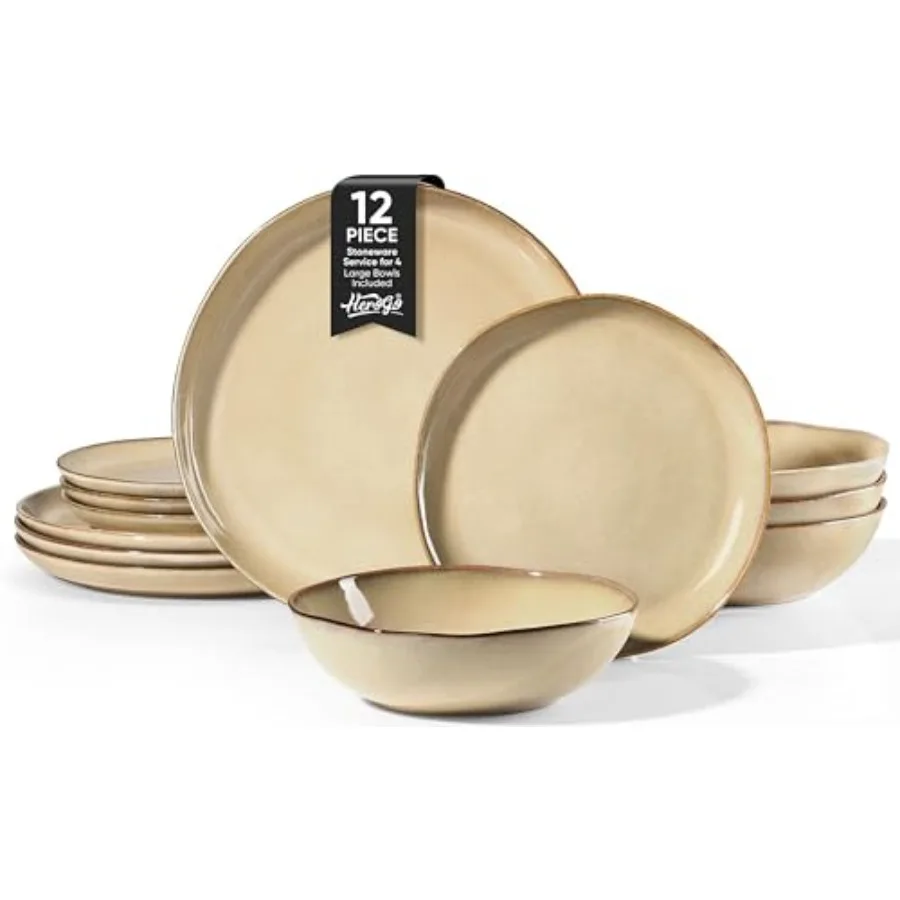 12pcs Stoneware Dinnerware s for Irregular Handmade Dinner Plates and Bowls Kitchen Dining Dish Dishware Set Microwave and Dish
12pcs Stoneware Dinnerware s for Irregular Handmade Dinner Plates and Bowls Kitchen Dining Dish Dishware Set Microwave and Dish