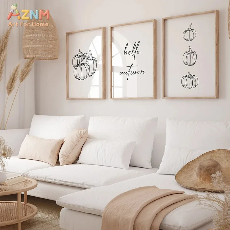 AZNM Hello Autumn Pumpkin Line Art Canvas Wall Art, Neutral Fall Season Quote Print, Frameless Minimalist Farmhouse Canvas Paint
AZNM Hello Autumn Pumpkin Line Art Canvas Wall Art, Neutral Fall Season Quote Print, Frameless Minimalist Farmhouse Canvas Paint