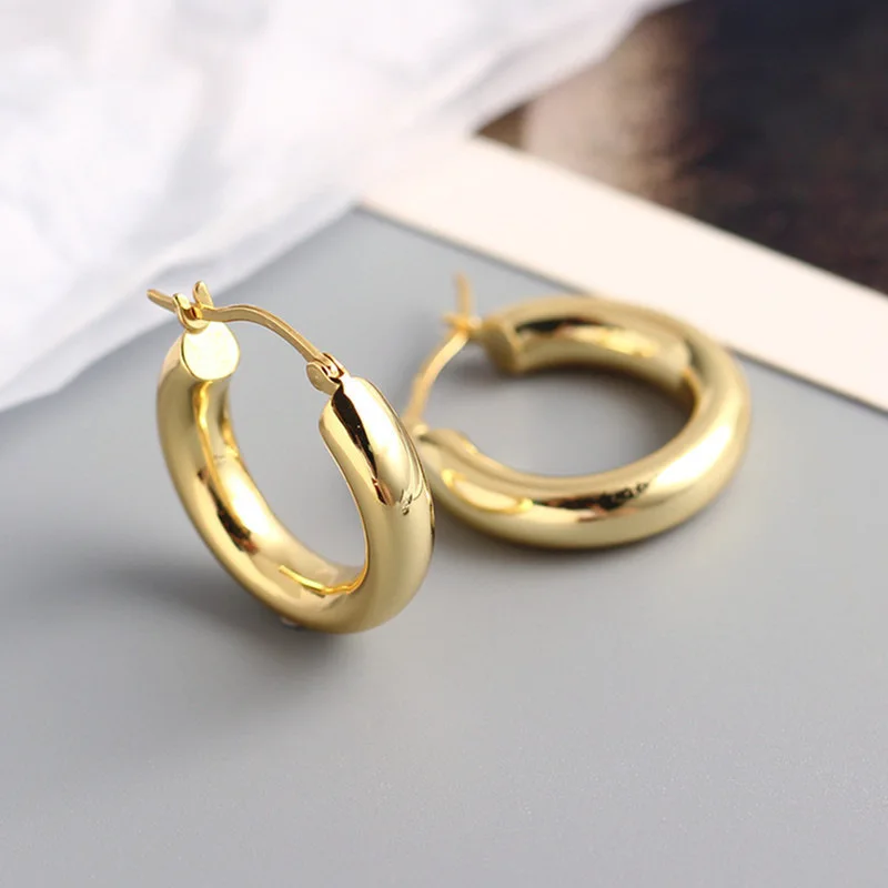 New Fashion Round Stainless Steel Hoop Earrings for Women 2022 Simple Design Jewelry Accessories Gifts Gold/Silver Color
New Fashion Round Stainless Steel Hoop Earrings for Women 2022 Simple Design Jewelry Accessories Gifts Gold/Silver Color