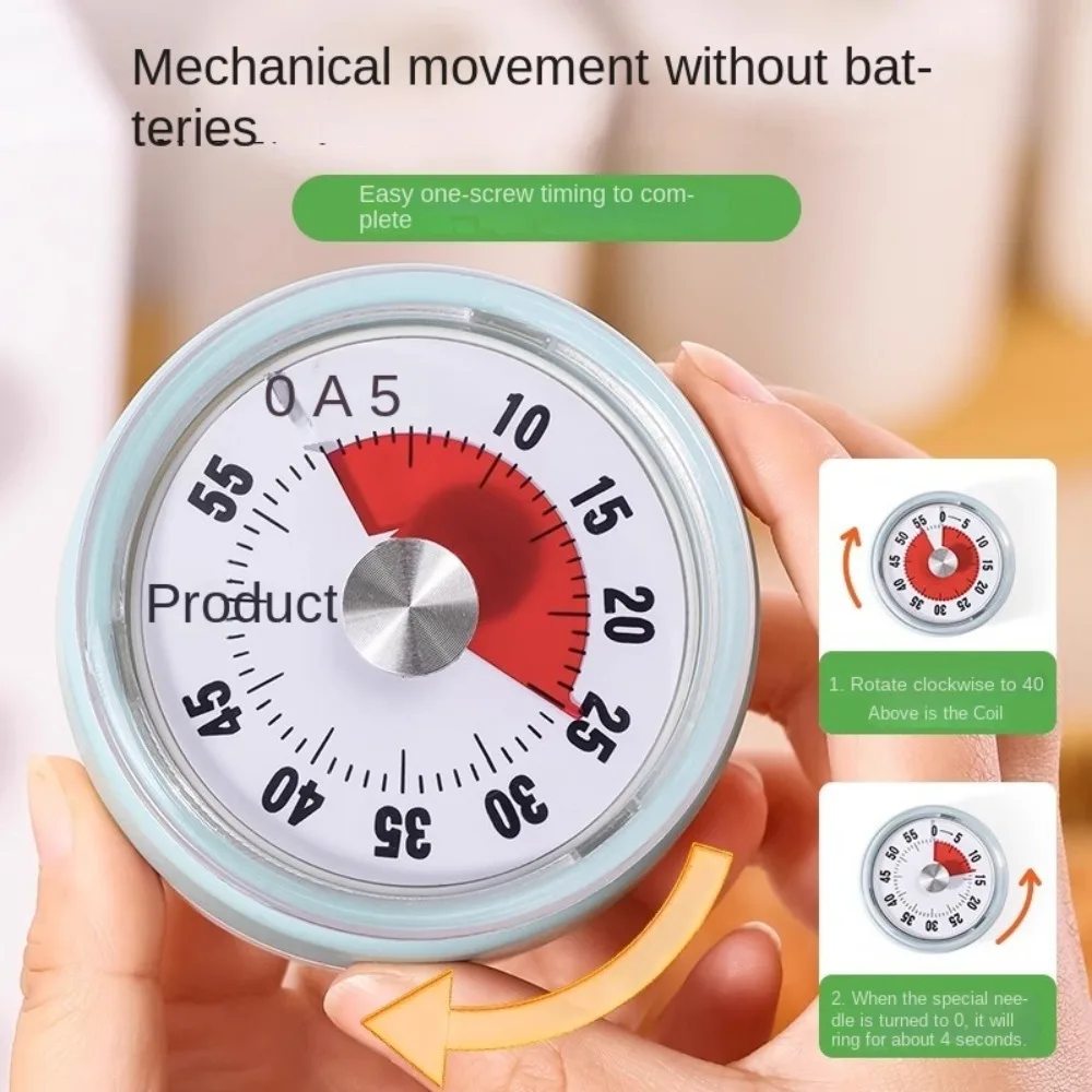 Simple 60-Minutes Visual Timer No Need Battery Clock Mechanical Timer Self-discipline Time Management Kitchen Timer Chef Cooking
Simple 60-Minutes Visual Timer No Need Battery Clock Mechanical Timer Self-discipline Time Management Kitchen Timer Chef Cooking