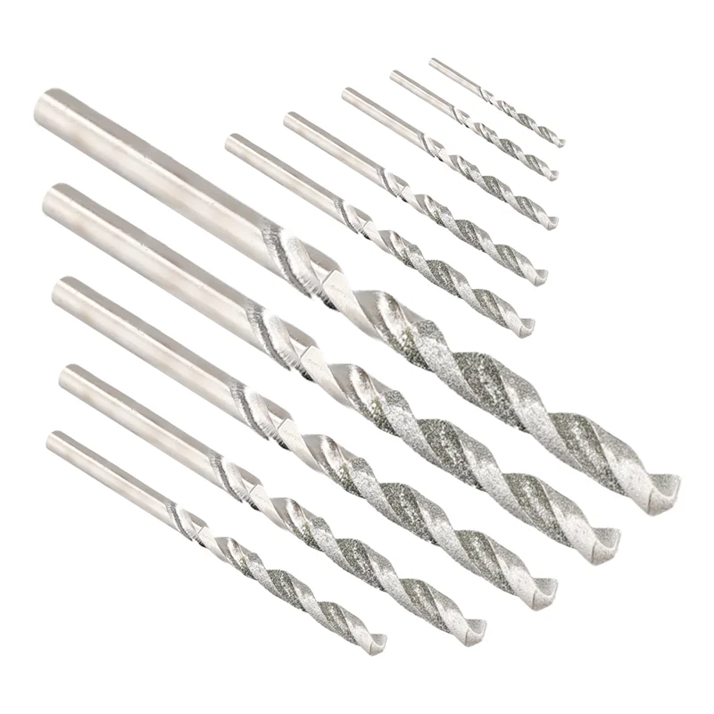 IALJ-10 Pieces Diamond Drill Bits Set Twist Diamond Tip Drill Bit Heavy Duty Mini Diamond Drill Bit Set For Glass Tile
IALJ-10 Pieces Diamond Drill Bits Set Twist Diamond Tip Drill Bit Heavy Duty Mini Diamond Drill Bit Set For Glass Tile