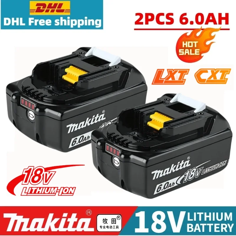 Makita 18V 6.0Ah Battery Original Lithium ion Rechargeable Battery 18V 6000mAh drill Replacement Battery BL1860 BL1850 BL1860B
Makita 18V 6.0Ah Battery Original Lithium ion Rechargeable Battery 18V 6000mAh drill Replacement Battery BL1860 BL1850 BL1860B