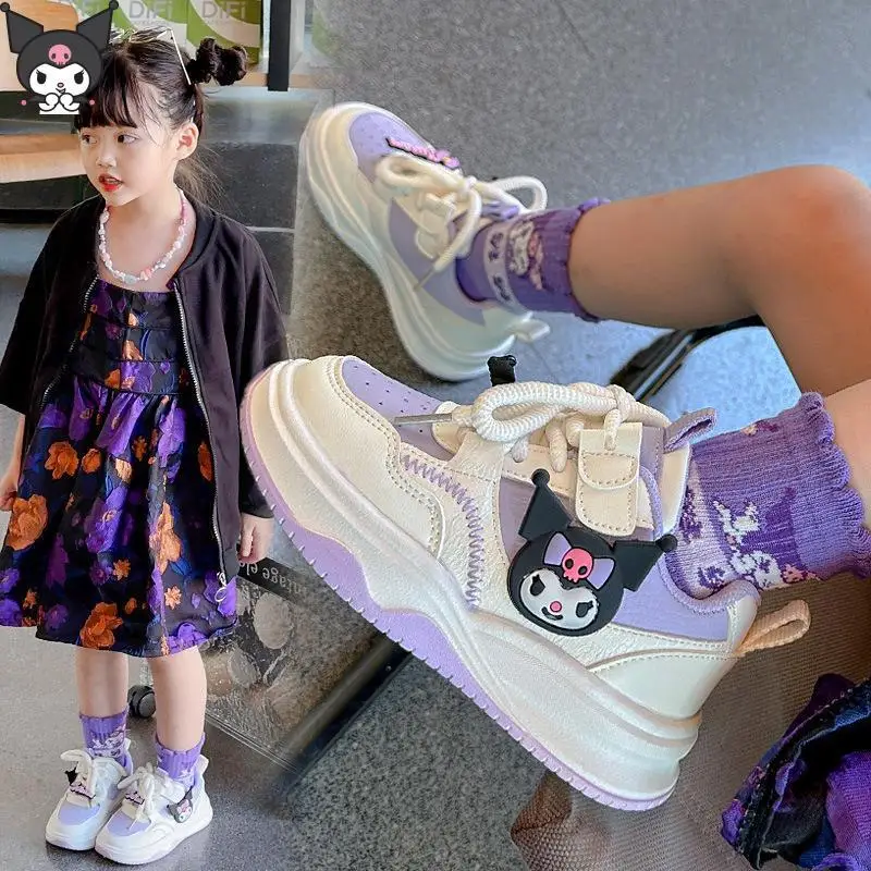 Anime Cartoon Kawaii Girls' Shoes Kuromi Sanrio Spring and Autumn New Sports Casual White Shoes Fashionable Sweet Comfortable 
Anime Cartoon Kawaii Girls' Shoes Kuromi Sanrio Spring and Autumn New Sports Casual White Shoes Fashionable Sweet Comfortable
