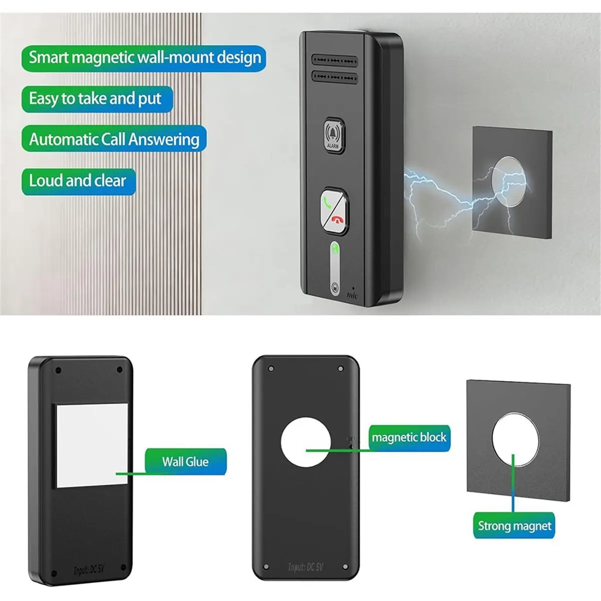 FUA@ 2 Way Wireless Intercom System,1600ft Long Range,Auto Answer,Expandable to 6 Units,Magnetic Wall Mount,30-Day Battery
FUA@ 2 Way Wireless Intercom System,1600ft Long Range,Auto Answer,Expandable to 6 Units,Magnetic Wall Mount,30-Day Battery