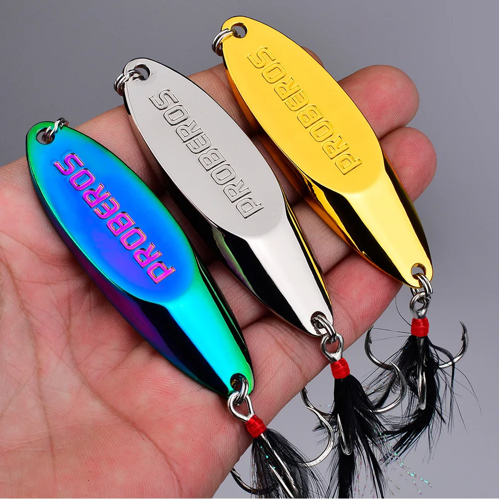 PROBEROS 1pcs Spinner Bait Gold/Silvery/colorful 21g-60g Metal Lure Sinking VIB Spoon Fishing lure 3 Color Hard Wobbler dw603
PROBEROS 1pcs Spinner Bait Gold/Silvery/colorful 21g-60g Metal Lure Sinking VIB Spoon Fishing lure 3 Color Hard Wobbler dw603