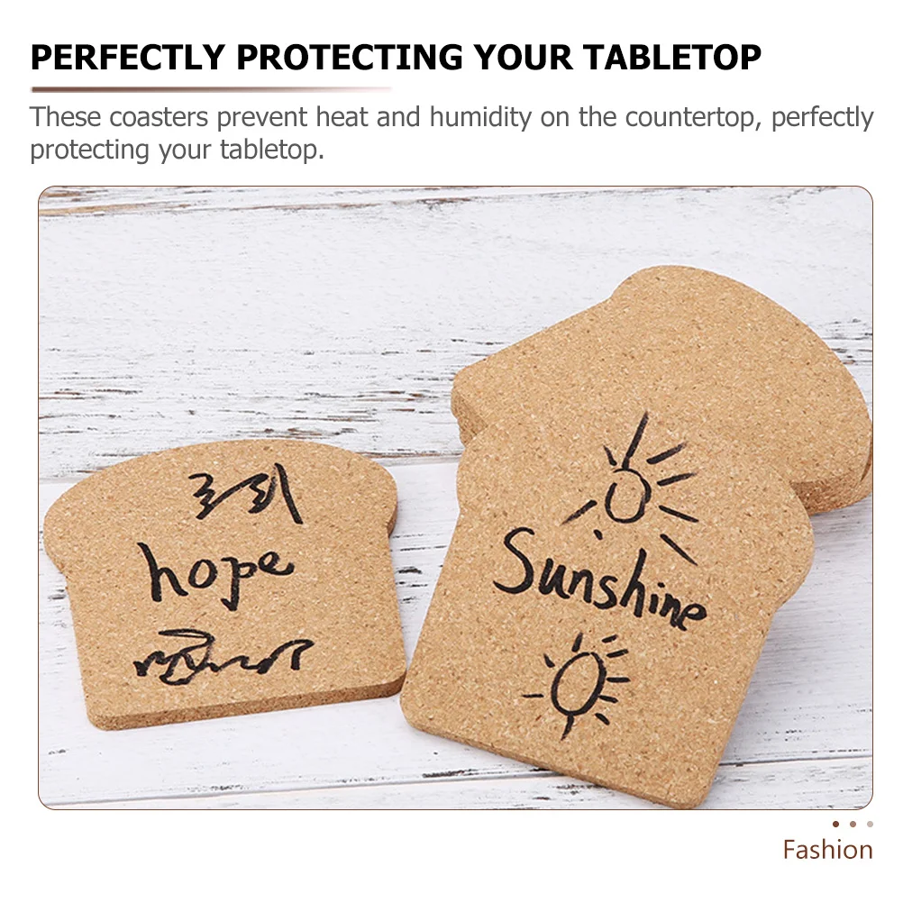 10Pcs Heat-Resistant Cork Coasters Toast Shape Cup Mats Home Office Drink Coaster Set Tabletop Insulation Mats
10Pcs Heat-Resistant Cork Coasters Toast Shape Cup Mats Home Office Drink Coaster Set Tabletop Insulation Mats