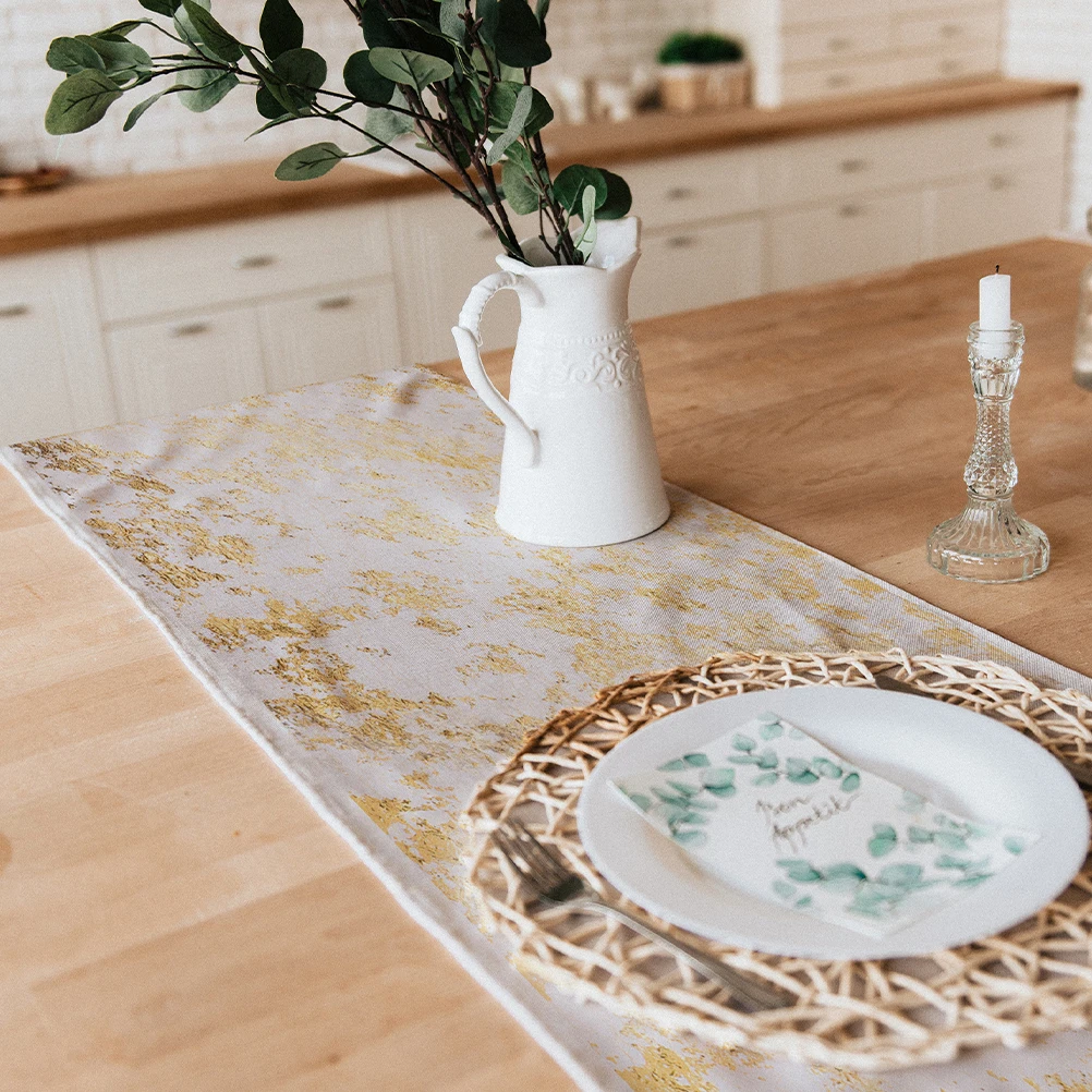 2Pcs Golden Tablecloth Wedding Dinner Table Runner Bright Color Mesh Design Portable Table Cover for Birthday Baby Shower Events
2Pcs Golden Tablecloth Wedding Dinner Table Runner Bright Color Mesh Design Portable Table Cover for Birthday Baby Shower Events