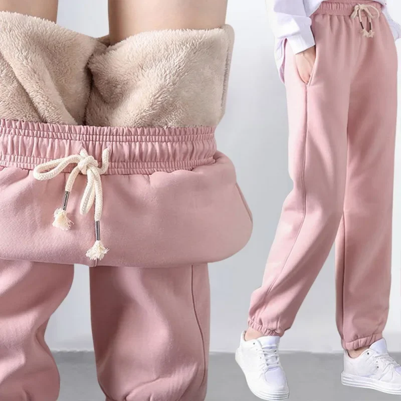Women Thicken Warm Pants 2022 Autumn Solid Thick Fleece High Waist Trousers Streetwear Female Casual Elasticity Loose Sweatpants
Women Thicken Warm Pants 2022 Autumn Solid Thick Fleece High Waist Trousers Streetwear Female Casual Elasticity Loose Sweatpants