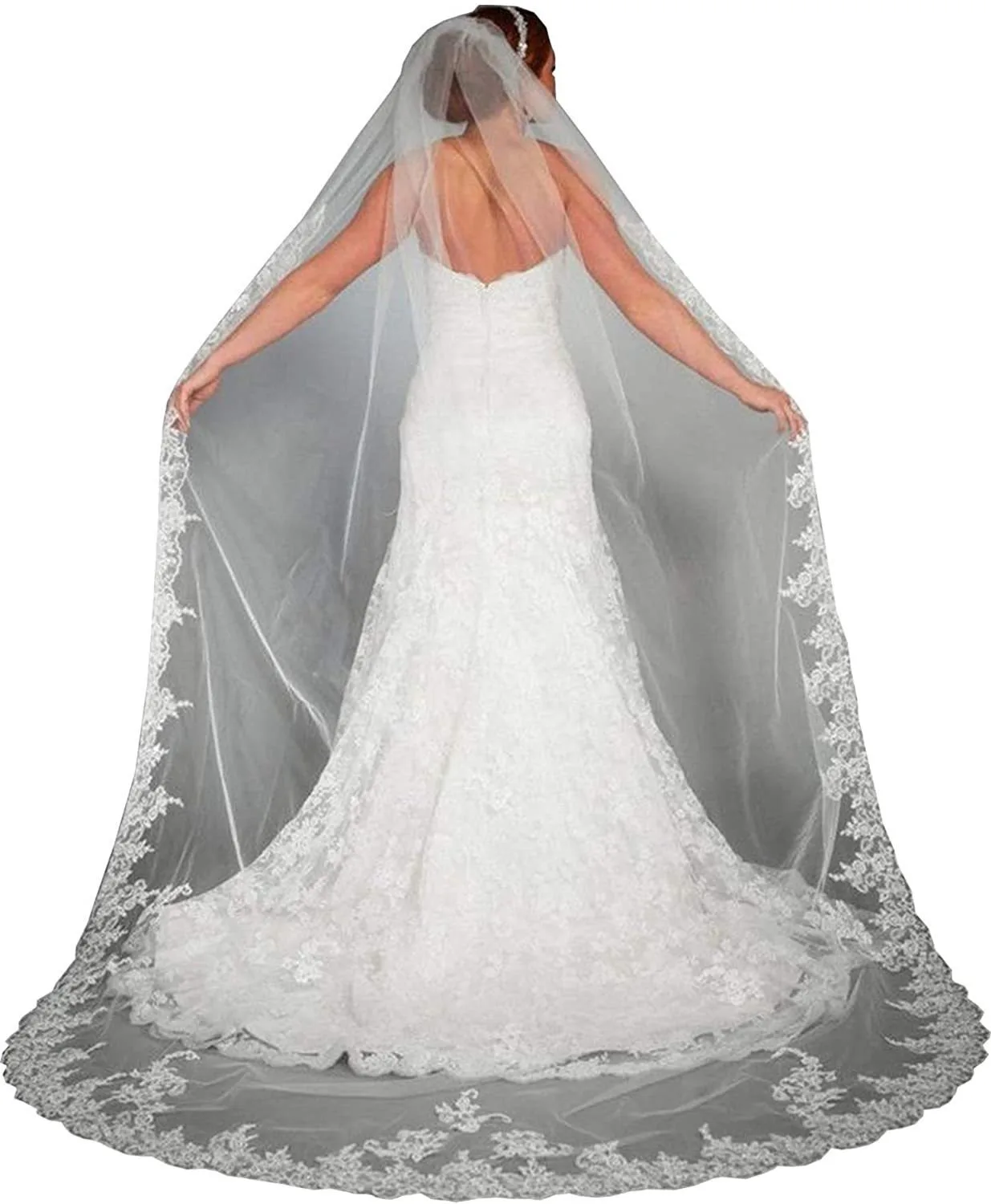 2025 1 pc Women 1 Tier Chapel Length 2.3 Meter Lace Wedding Bridal Veil With Metal Comb for Wedding Party White Ivory
2025 1 pc Women 1 Tier Chapel Length 2.3 Meter Lace Wedding Bridal Veil With Metal Comb for Wedding Party White Ivory