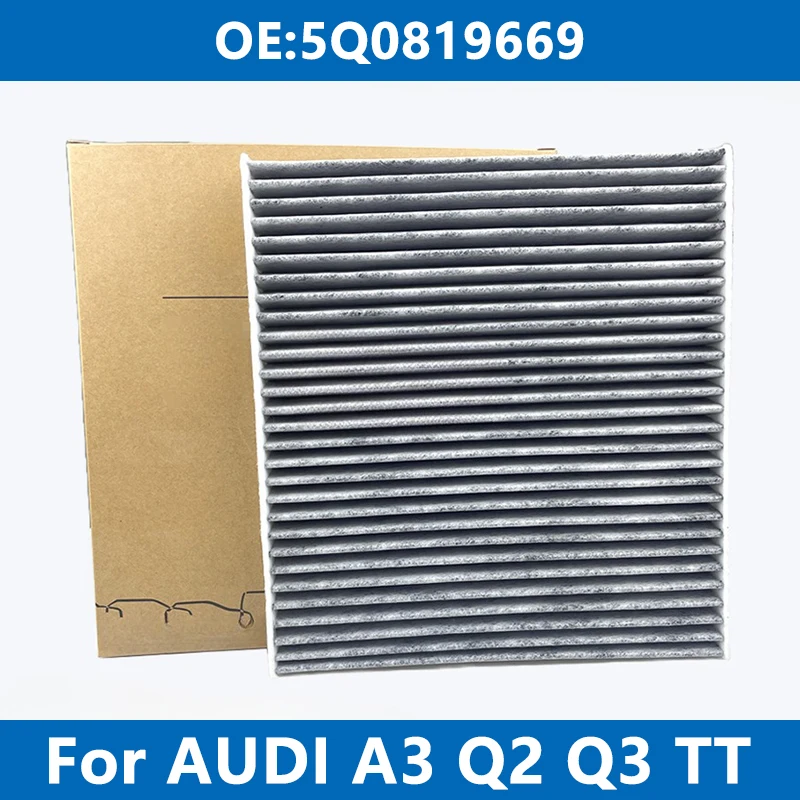 Cabin Air Filter Conditioner 5Q0819669 For AUDI A3 Q2 Q3 TT 30 35 40TFSI 1.0 1.2 1.4 1.5 1.6 1.8 2.0TDI TSI Carbon Filter
Cabin Air Filter Conditioner 5Q0819669 For AUDI A3 Q2 Q3 TT 30 35 40TFSI 1.0 1.2 1.4 1.5 1.6 1.8 2.0TDI TSI Carbon Filter