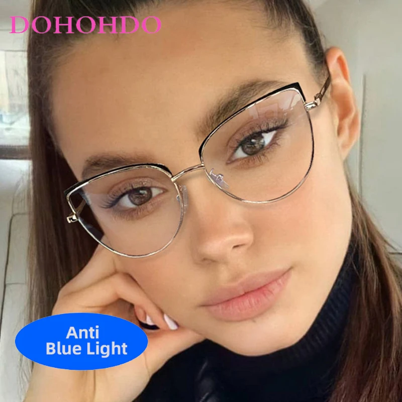 Metal Cat Eye Women Glasses Trend Brand Designers Optical Spectacle Computer Blue Light Blocking Eye Protection Eyeglasses Men
Metal Cat Eye Women Glasses Trend Brand Designers Optical Spectacle Computer Blue Light Blocking Eye Protection Eyeglasses Men