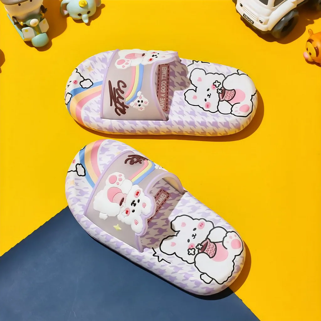 Kids's Summer Slippers Cartoon Children's Bear Design Outdoor Beach Flip-flops Slippers Baby Soft-soled Non-slip Shoes Slippers
Kids's Summer Slippers Cartoon Children's Bear Design Outdoor Beach Flip-flops Slippers Baby Soft-soled Non-slip Shoes Slippers