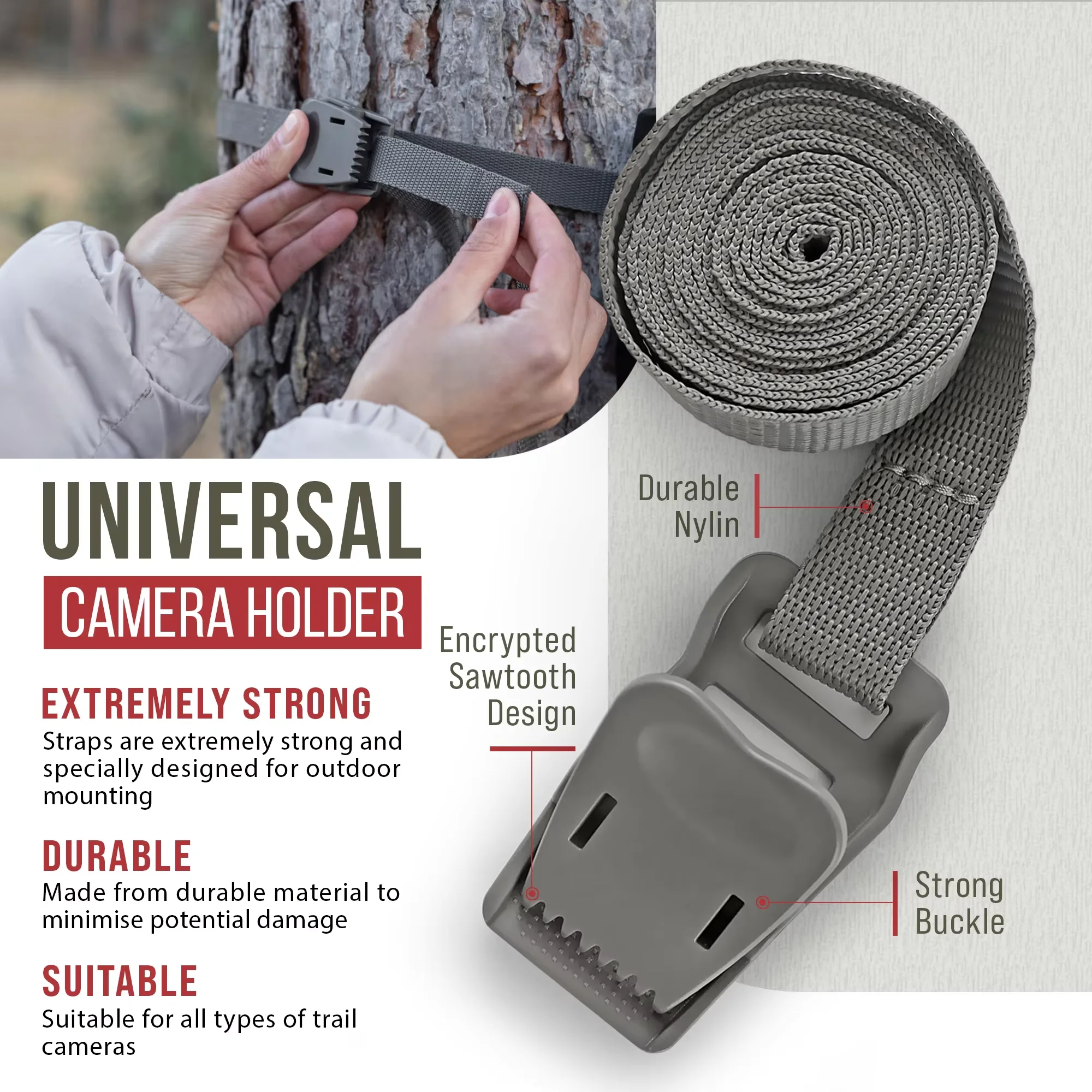 Premium 3 Pack Trail Camera Straps Mount Game Camera Strap Tree Belts for Outdoor Hunting Accessories
Premium 3 Pack Trail Camera Straps Mount Game Camera Strap Tree Belts for Outdoor Hunting Accessories