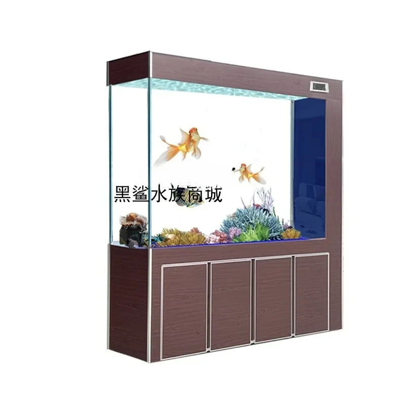 Легкий роскошный аквариум для гостиной, большой напольный экран, перегородка, ультра-белый стеклянный нижний фильтр для аквариума
Легкий роскошный аквариум для гостиной, большой напольный экран, перегородка, ультра-белый стеклянный нижний фильтр для аквариума