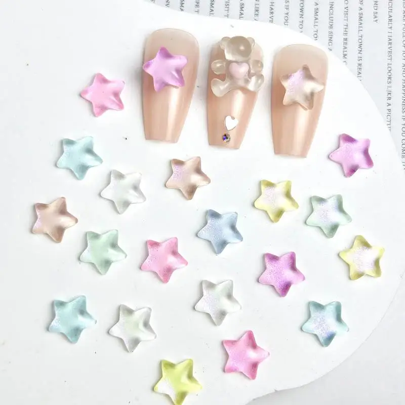 30Pcs 3D Solid Color Resin Star Nail Art Charms Mocha Translucent Pentagram Aurora Series Nail Decorations for Making DIY Nails
30Pcs 3D Solid Color Resin Star Nail Art Charms Mocha Translucent Pentagram Aurora Series Nail Decorations for Making DIY Nails
